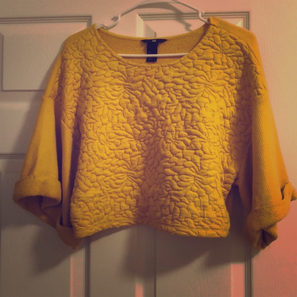 Yellow crop top mustard (never before worn)
